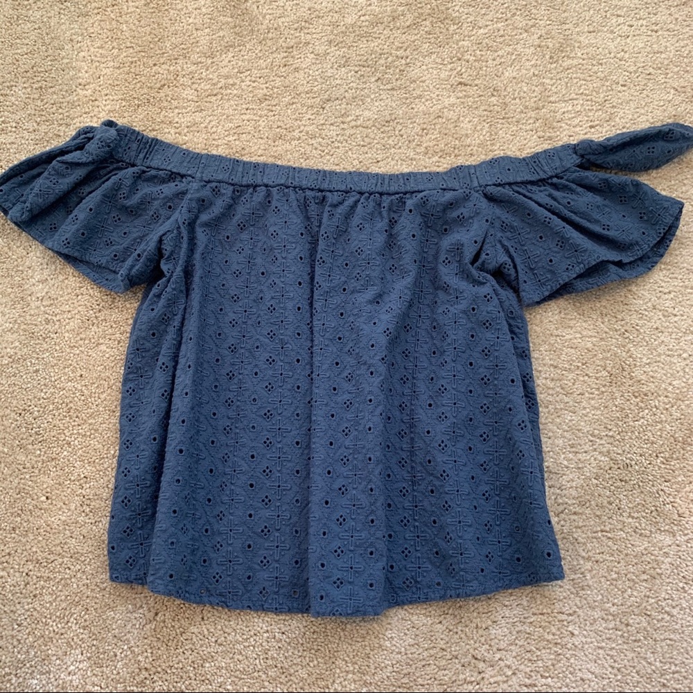 A&F Navy off the shoulder top
